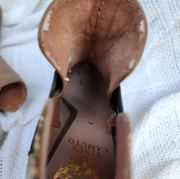 Vince Camuto leather snake stiletto booties 9.5 - Picture 4 of 14